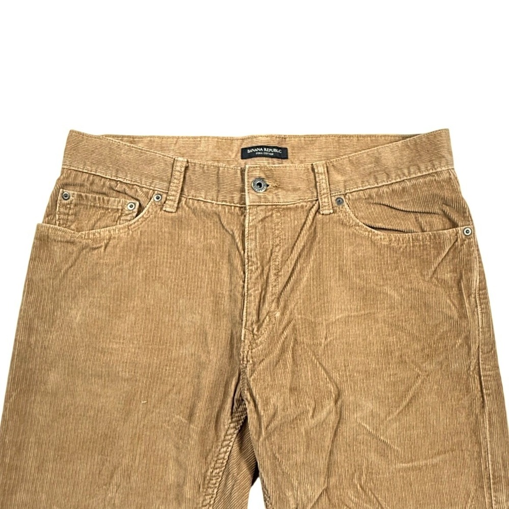 Banana Republic Mens 34x34 Pima Cotton Corduroy Straight Leg Pants Tan Brown
